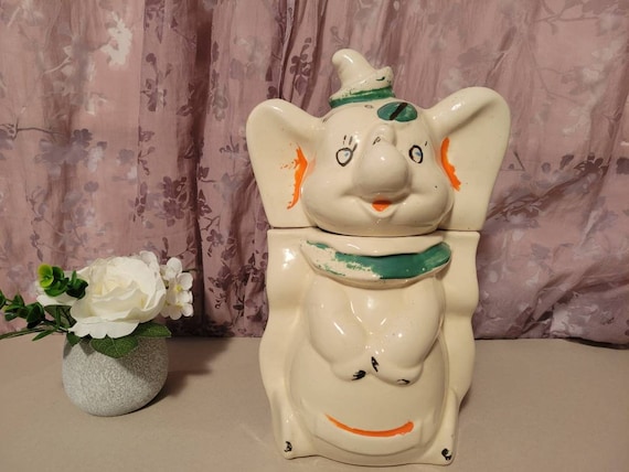 Cookie Jar, Dumbo, Double Sided Features, Disney, Ceramic