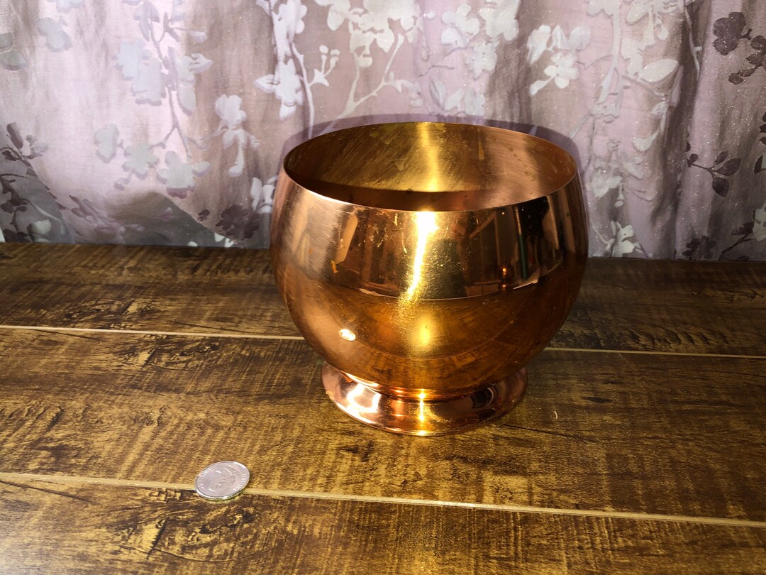Copper Flower Pot Planter Plant Pot Spittoon Vintage Etsy UK