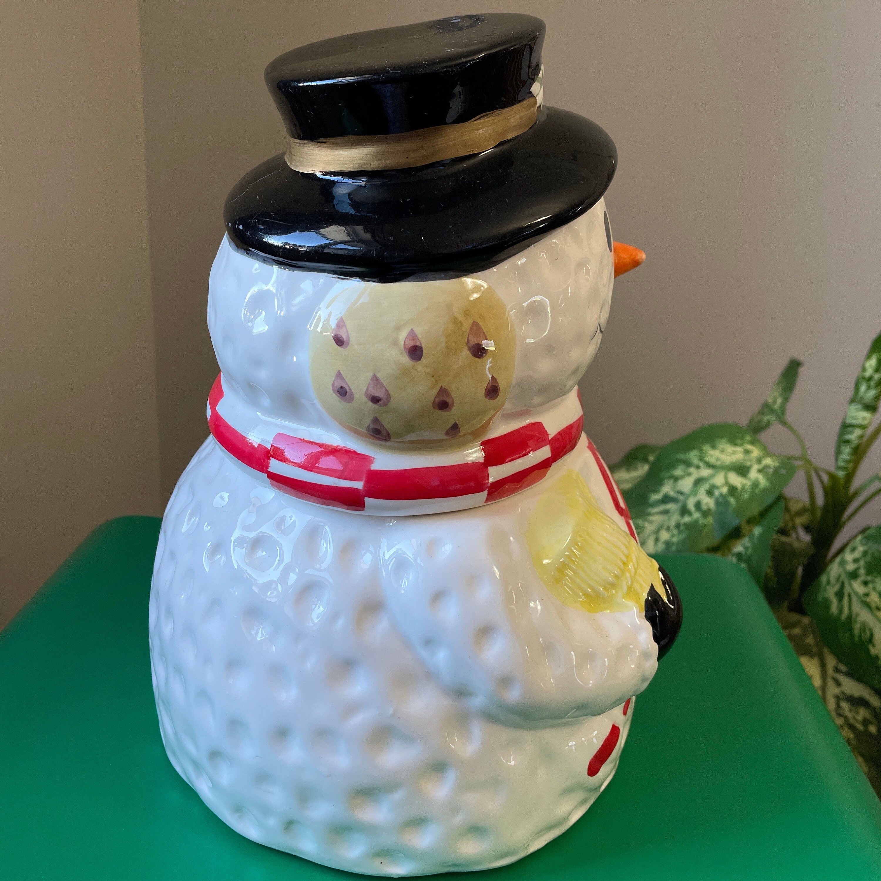 〇Ga左1006 スノーマン クッキージャー 陶製 Gibson 〇Ga左1006 スノーマン クッキージャー 陶製 Gibson 【公式通販】