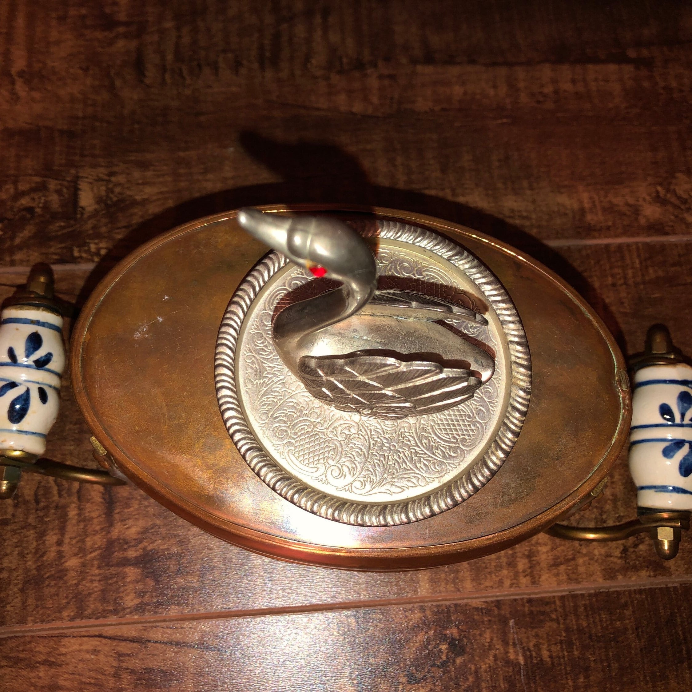 Tarnished Swan Ring Holder Bird Jewelry EP Zinc Alloy Etsy