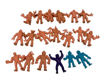 M.U.S.C.L.E Action Figures, Millions of Unusual Small Creatures Lurking Everywhere, Kimnikuman Line, Rubber, Japanese, Anime, Wrestling Fig.