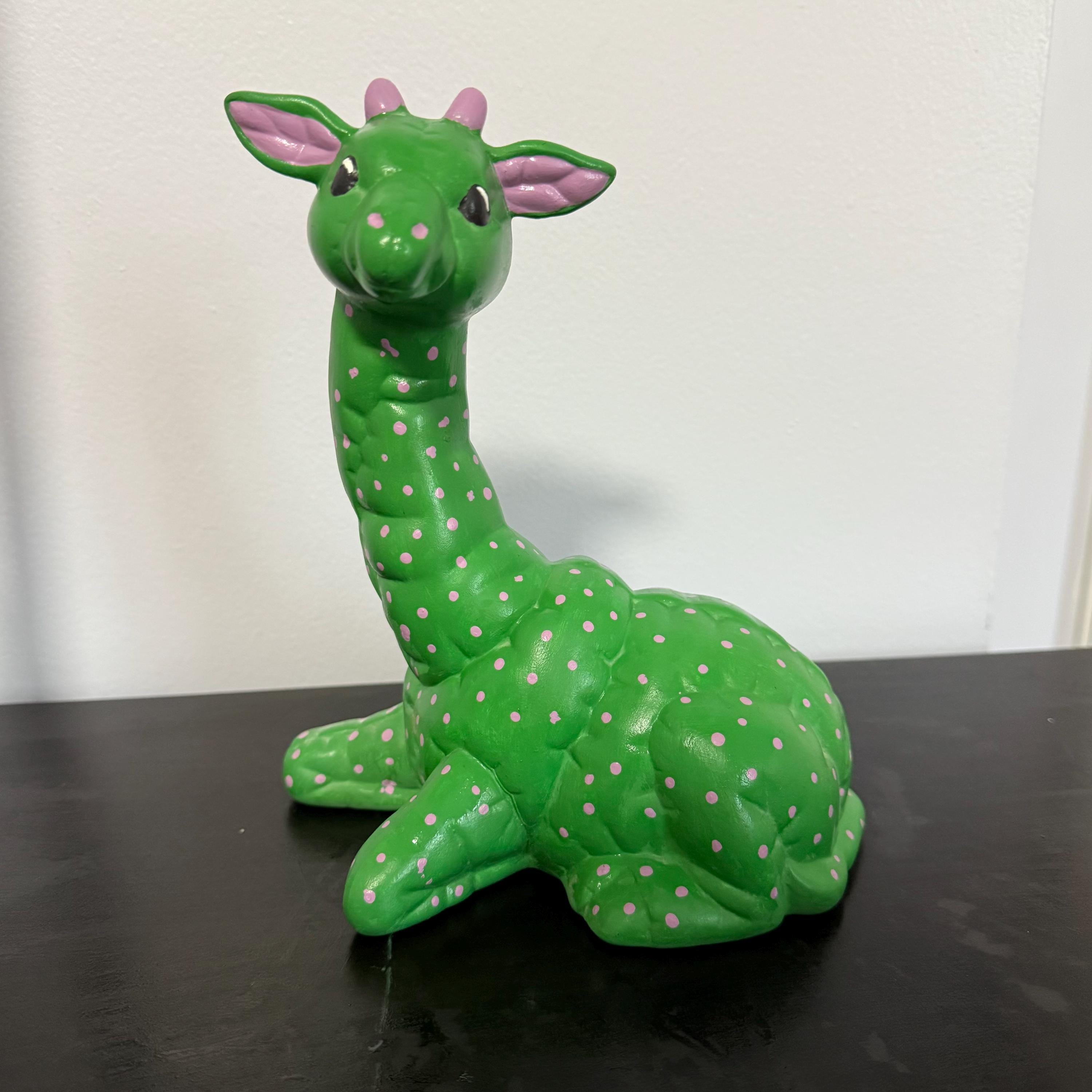 【中古】「非常に良い」［CD］green GIRAFFE Ceramic Hand-painted Green GIRAFFE With Purple Polkadots, Tabletop