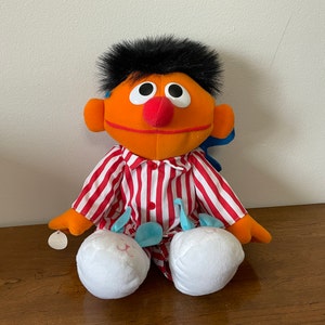 Sing & Snore Ernie, Sesame Street Muppet, Sleep Mask, Tyco, Mattel, Instructions included, 1996, Jim Henson,  Vintage, original box