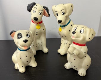 101 Dalmatians, Rubber Squeeze Toys, Pongo, Perdita, Patch and