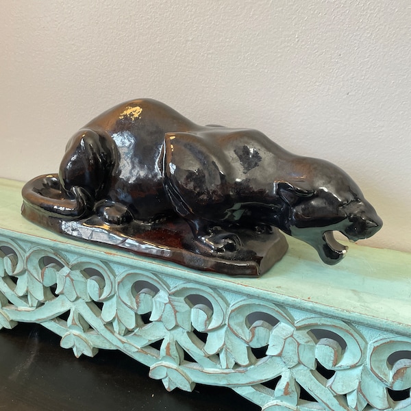 Black Panther Statue Home Decor Etsy