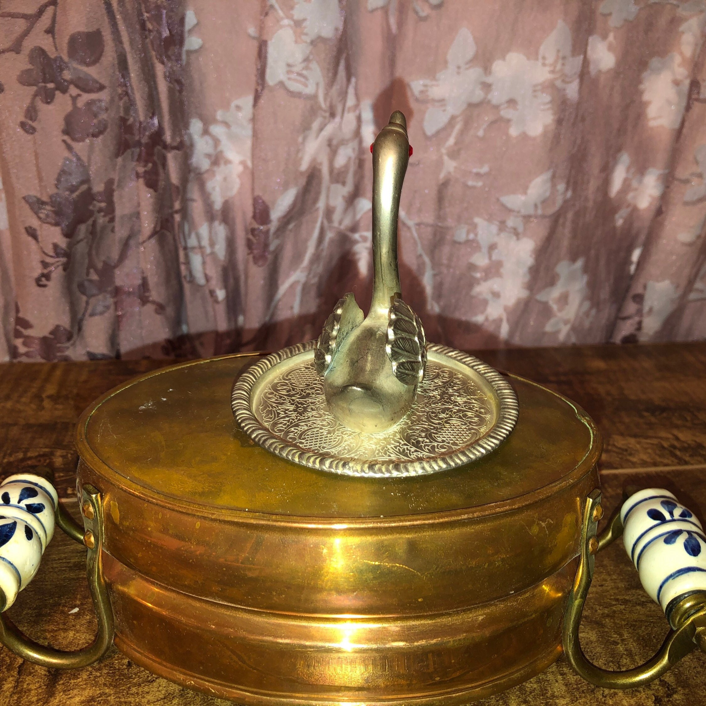 Tarnished Swan Ring Holder Bird Jewelry EP Zinc Alloy Etsy