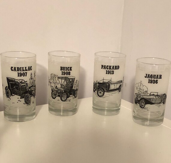Automobile Of America Drinking Glasses Gas Station Etsy