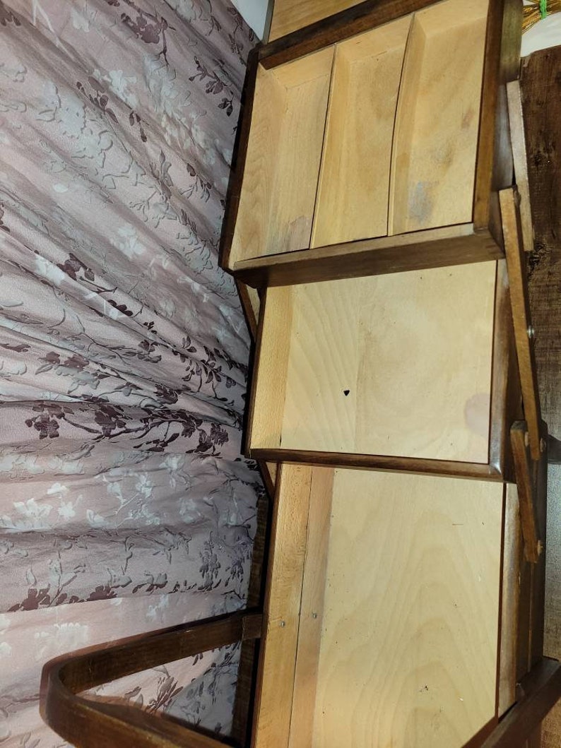 Accordion Concertina Sewing Box Cedar Wood Large Deep Etsy