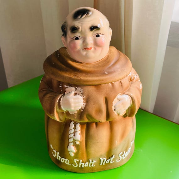 Cookie Jar, Friar Tuck, Monk, Marked G C, Giftcraft, Item GE-6238