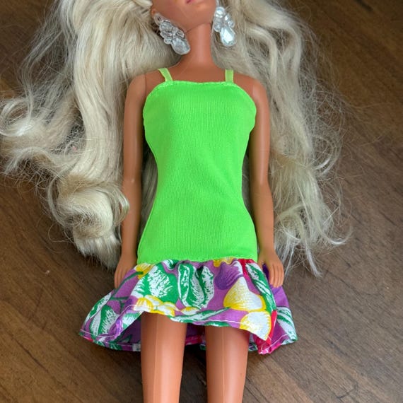 neon barbie dress Barbie Mod Retro Style Neon Mini Dress ~ Genuine Mattel