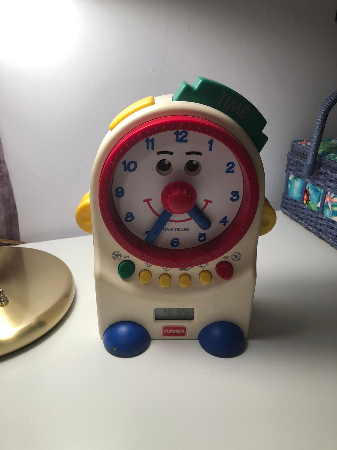 Playskool Time Teller, TEACHIN TIME TALKING Clock, Vintage, Retro