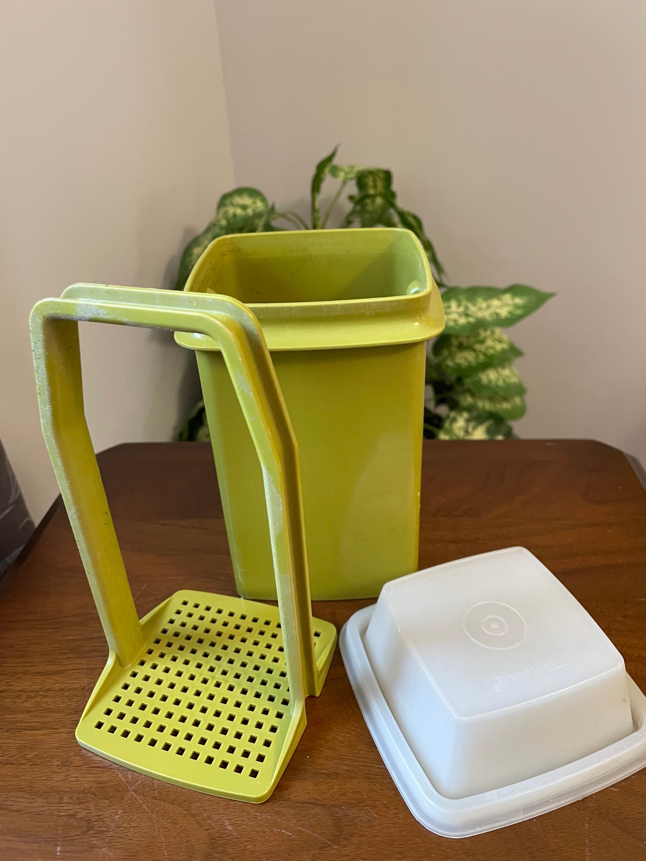 Tupperware マルチオーガナイザー 3点 まとめて ブラウン キャスター Vtg Tupperware Servalier 3 Pc Nesting Canister Set Brown 805 807