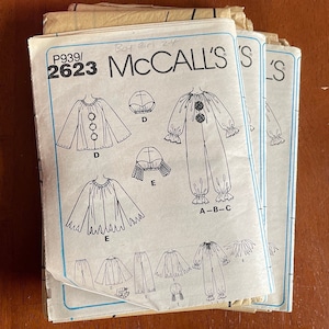 Costumes, multiple Pattern&#39;s by McCALL&#39;S,  Child, Adult, Halloween, Sew, Sewing, Vintage, Big Top, Clown, Mime, Jester