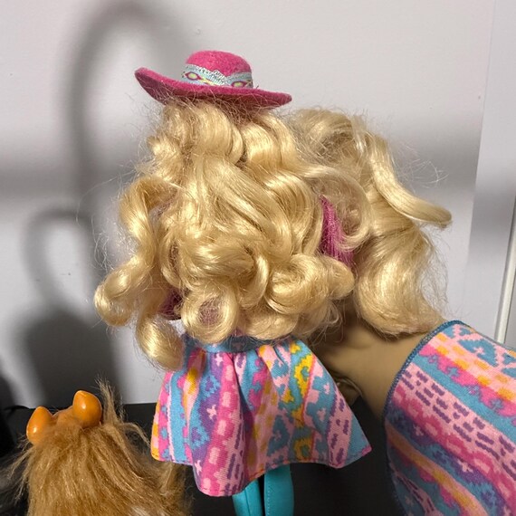 Western Fun BARBIE, TURQUOISE Pet Collie and SUN Runner Horse