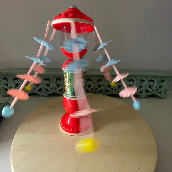 Merry Go-round Musical Toy - Wind-up Key, Fragile, Made in Japan