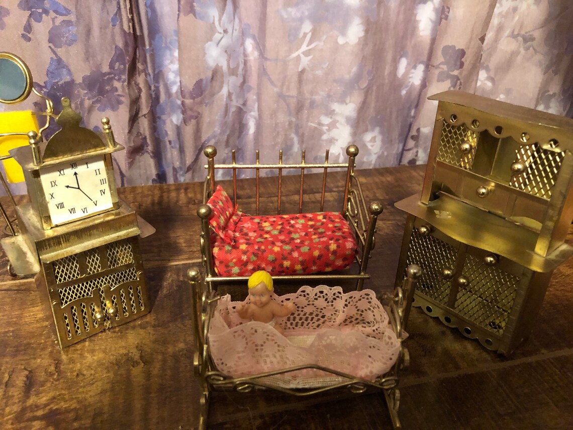 Metal Doll Furniture Antique Doll Furniture Dining Set High Etsy New