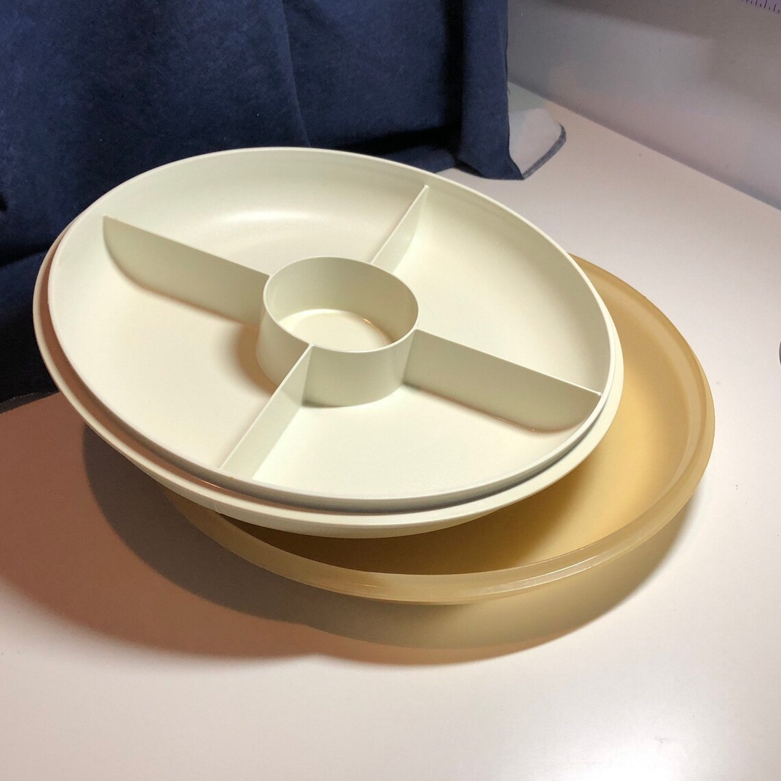 Tupperware Vegetable and Dip Container With Lid 1708 Round Etsy