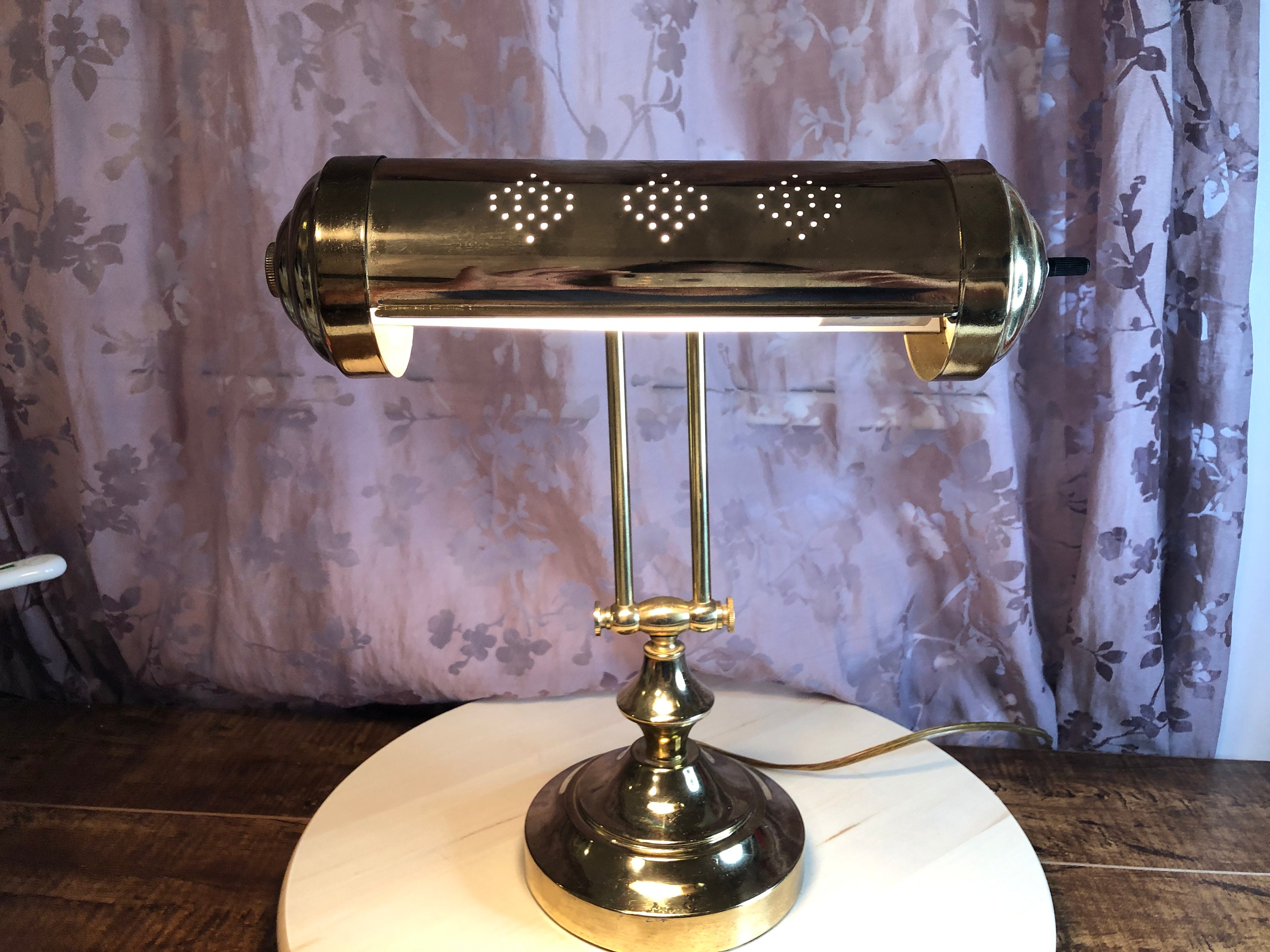Brass adjustable desk deals lamp