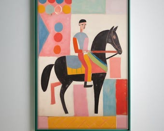 The Horse Rider — Modernist Gallery Print (Digital Download)