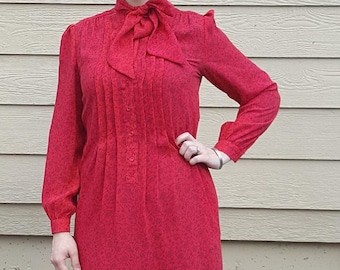 Vintage Tie Neck Dress