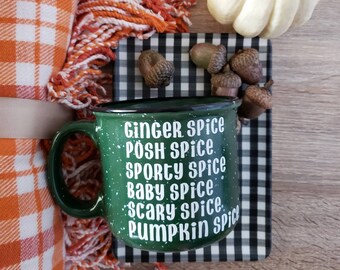 Campfire Coffee Mug - Speckled Camper Mug - Pumpkin Spice Camping Mug - Gifts Under 20