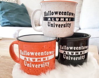 Halloween Campfire Speckled Mug - Halloweentown Mug - Fall Coffee Mug