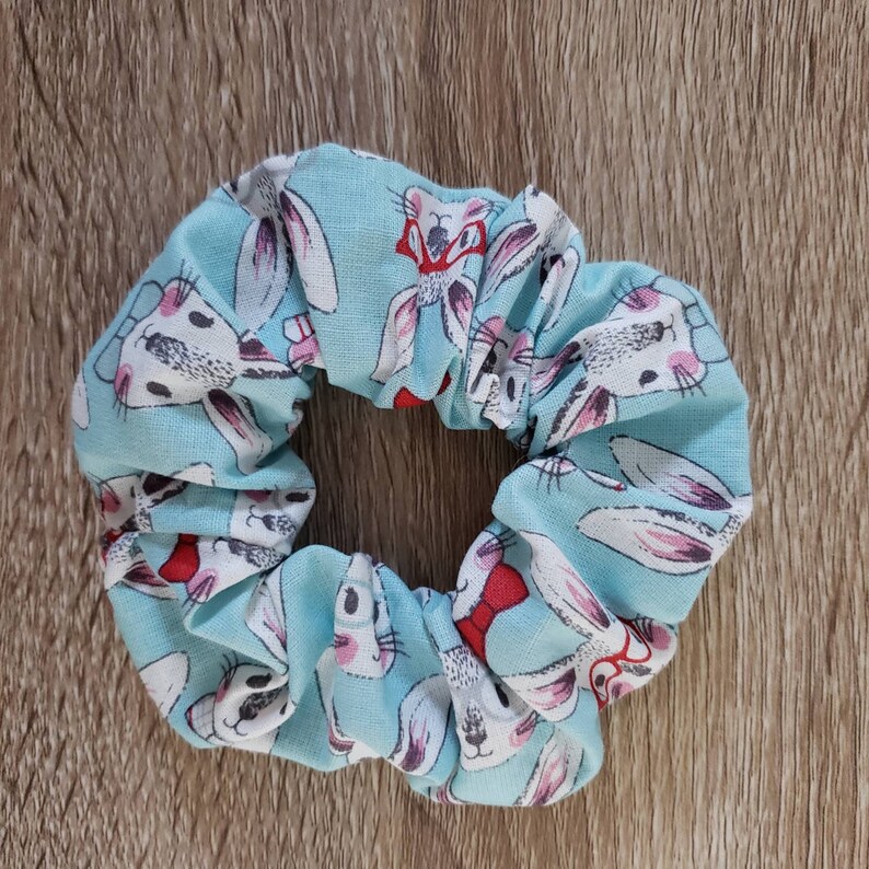 Easter Bunny Hair Scrunchie Hair Tie Messy Bun Etsy