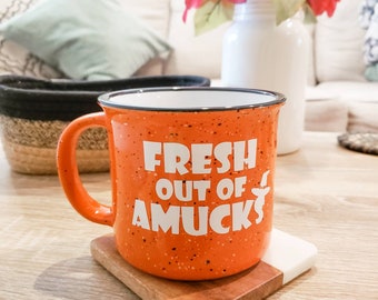 Halloween Campfire Speckled Mug - Fresh Out of Amucks Mug - Fall Coffee Mug