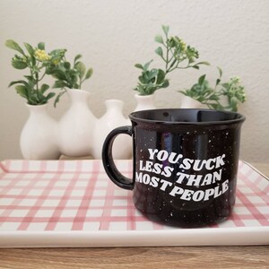 Speckled Campfire Coffee Mug - Funny Valentine Camper Mug - Retro Valentine