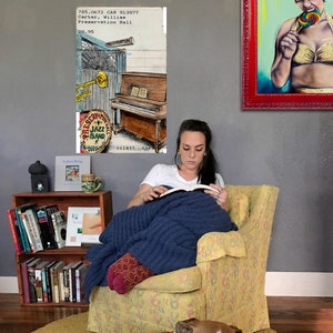 Preservation Hall Upcycled Bibliotheksausweis Leinwanddruck