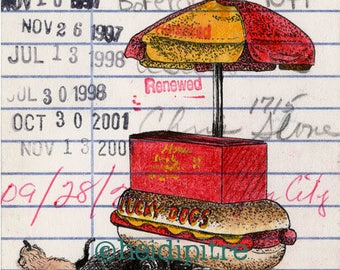 A Confederacy of Dunces Upcycled Library Card Print