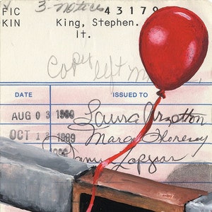 Impressão de cartão de biblioteca reciclado de Stephen King