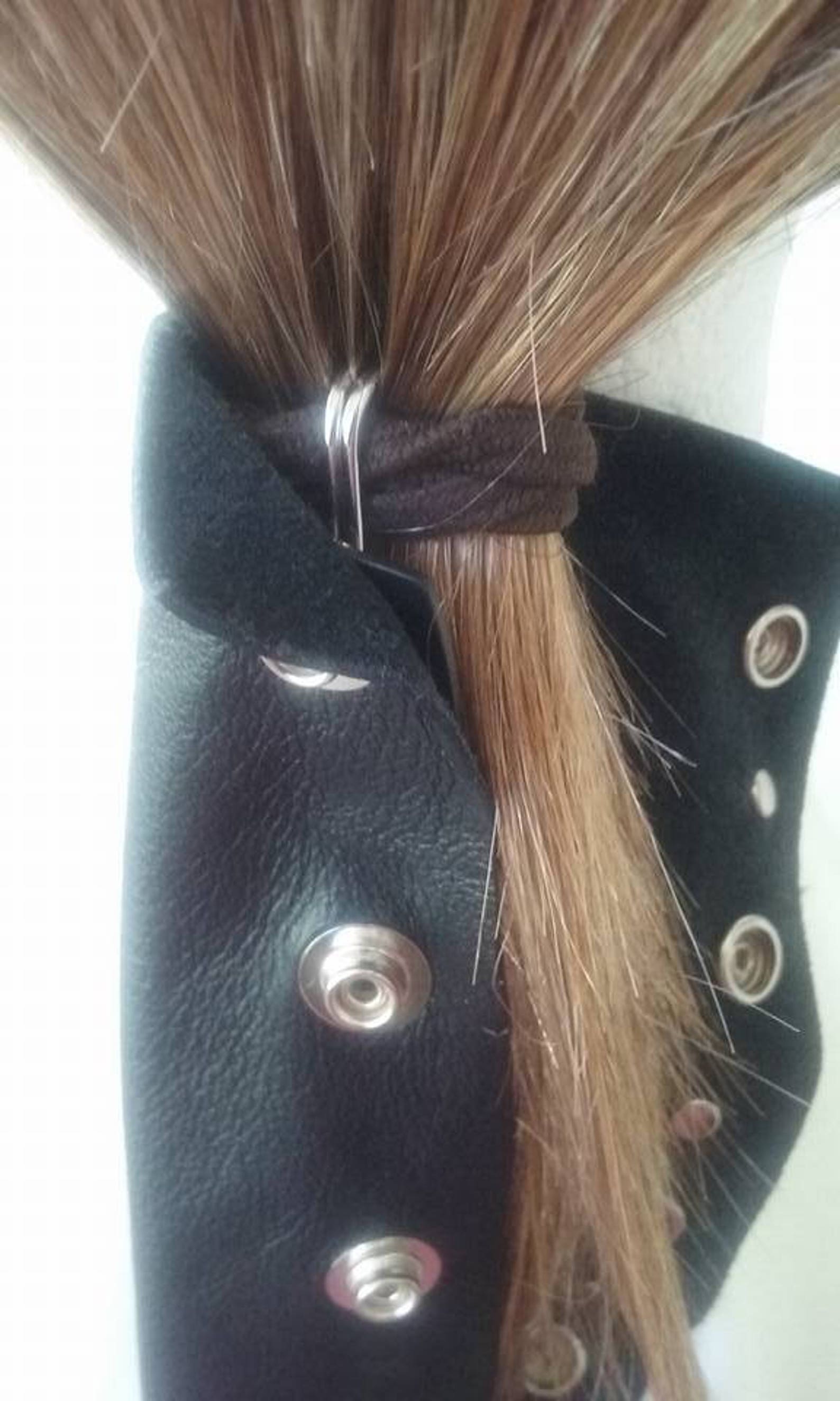 Leather Hair Wrap Hair Glove Ponytail Wrap Motorcycle Etsy