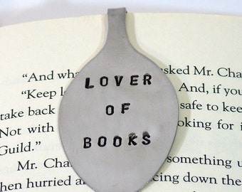 Bookmark - Recycled silverware bookmark - Upcycled spoon - Spoon bookmark - Book mark - Lover of Books - Bibliophile - Book club gift