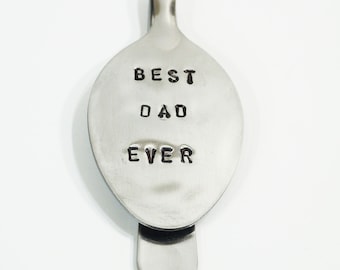Bookmark, Best Dad Ever, Stamped spoon, Flatware bookmark, Recycled silverware, Reader gift, Spoon bookmark, Father's Day gift, Dad gift