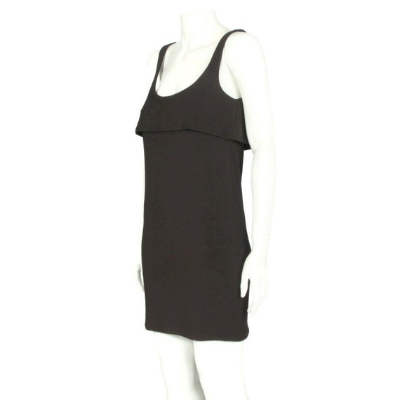 Vintage 1990s Stephen Sprouse Little Brown Dress … - image 1