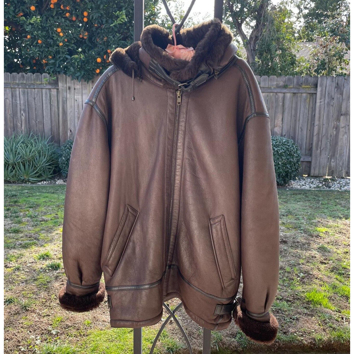 USAF Jacket Type G-8 Shearling Bomber Brown Sheepskin Coat