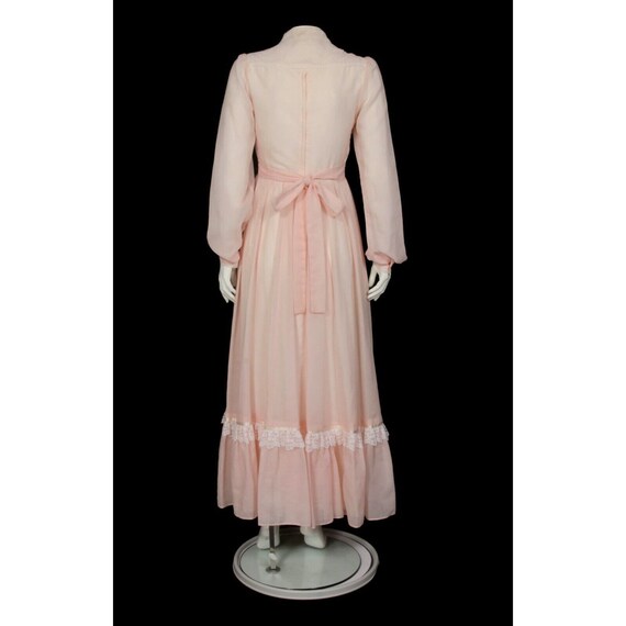 Vtg 1970s GUNNE SAX Romantic Renaissance Pink Lac… - image 5