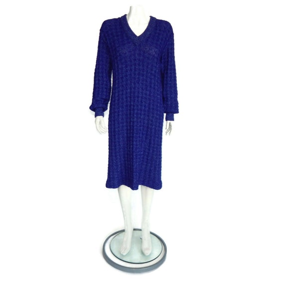MISSONI Vintage Purple Blue Striped Mohair Wool Bl