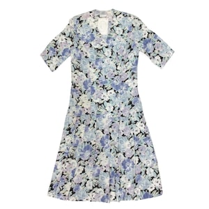 NWT Vtg Laura Ashley Dress Victorian Floral Cottagecore Double Button sz 6 /007
