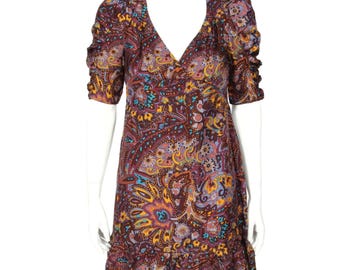 Vintage Betsey Johnson Silk Mini Dress – 90s Floral Babydoll, Size 2