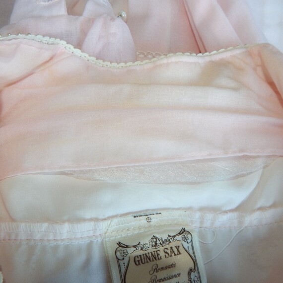 Vtg 1970s GUNNE SAX Romantic Renaissance Pink Lac… - image 10