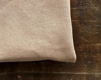 Medium Tea - Natural Hand Dyed  28ct Lugana Cross Stitch Fabric Fat Quarter MADE TO ORDER Australia