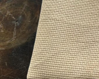 Medium Tea - Natural Hand Dyed  14Ct Aida Cross Stitch Fabric Fat Quarter MADE TO ORDER Australia