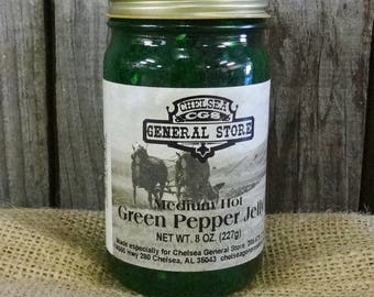 Green Pepper Jelly - Medium/Hot 8 ounces