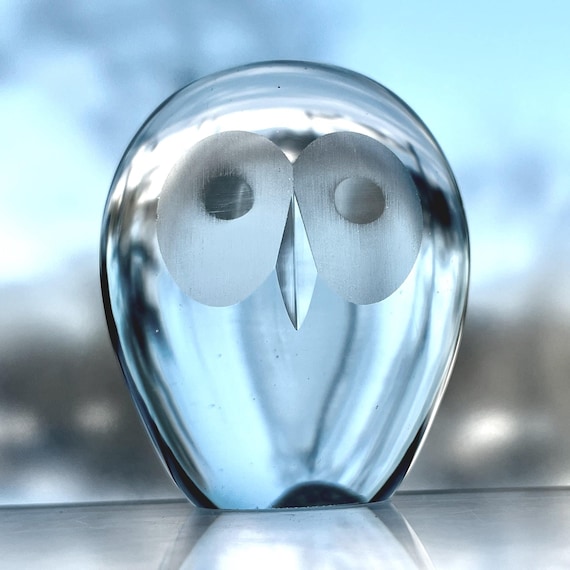 Swedish Crystal Owl by Mats Jonasson for Royal Krona Glassworks