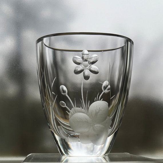 Kjellander Wildflowers Tiny Swedish Engraved Vase