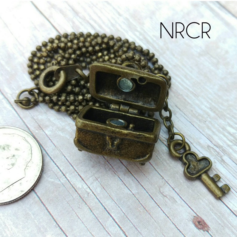 Secret keeper Box & Key Necklace. Open/Close. Antique. Secrets Etsy