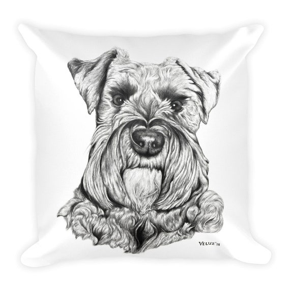 Miniature Schnauzer Dog Square Pillow Schnauzer pillow pet | Etsy