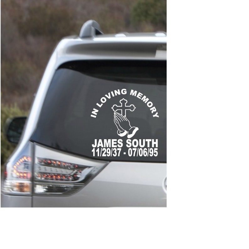 In Loving Memory Car Decal, Personalized Memorial Decal, Memorial Decal ...